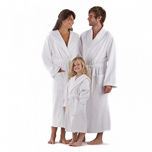 unisex župan Vestis 3150 SAUNA 0100 bílý kapuce