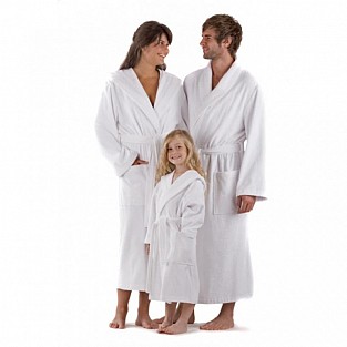 unisex župan Vestis 3150 SAUNA 0100 bílý kapuce