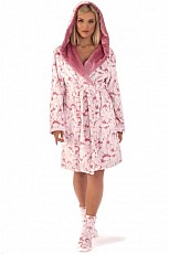 dámský župan Vestis 4856 FLORA 3302 pudr