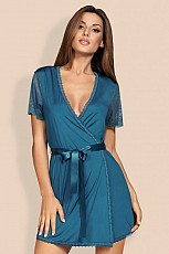 dámský župan Obsessive Miamor Robe tyrkys