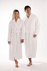 unisex župan Vestis 2150 SAUNA  0100 bílý límec