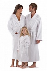 unisex župan Vestis 3150 SAUNA 0100 bílý kapuce