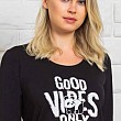 dámské pyžamo Vienetta Secret Good vibes černá